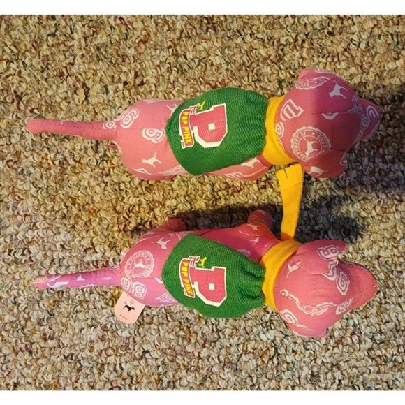 Victoria's Secret PHI BETA PINK DOG Stuffed Anima Scarf Backpack x2 - Picture 5 of 8